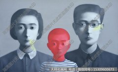 张晓刚油画抽象《全家福》欣赏下载