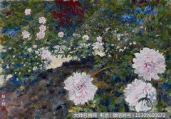 颜文樑花卉油画《花丛》欣赏下载