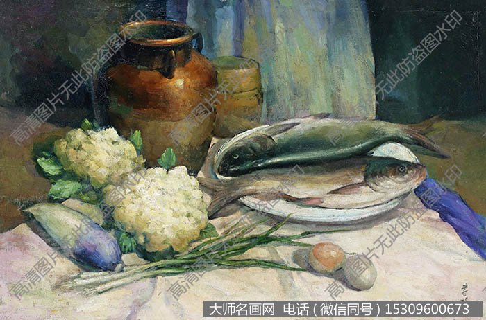 常书鸿静物油画《静物》欣赏下载