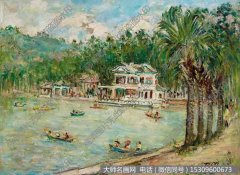 林达川油画风景《广东新会城》欣赏下载