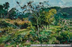 沙耆风景油画《秋景》欣赏下载