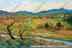 方君璧风景油画《美国新罕布什之秋》高清作品下载
