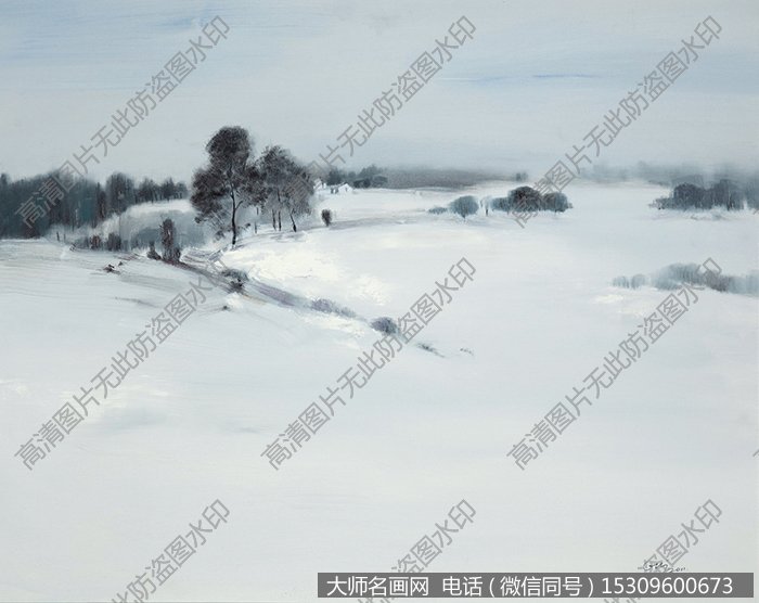 高连升风景油画《雪》高清作品下载