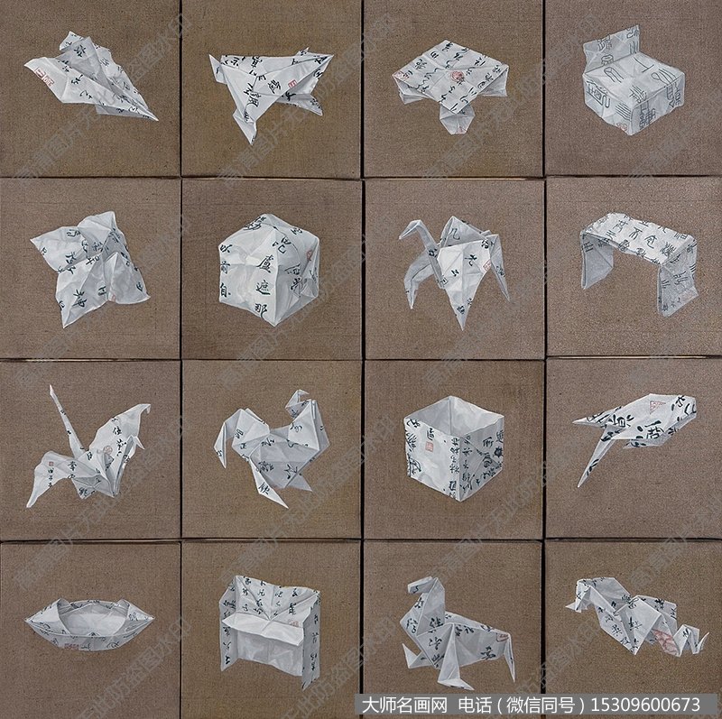 侯耀油画作品《纸能这样》高清大图下载
