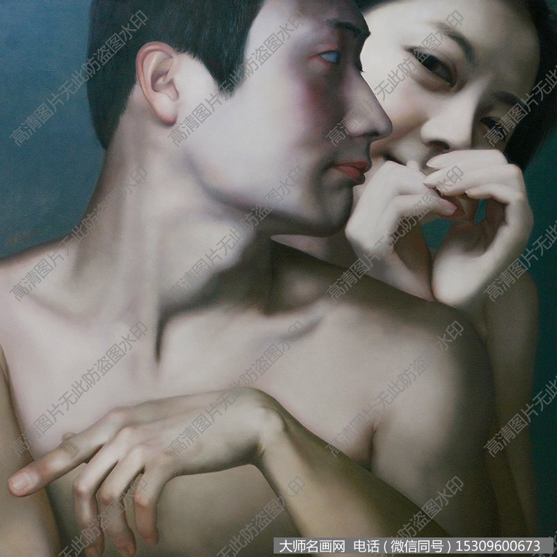 蒋焕人物油画《承欢》高清大图下载