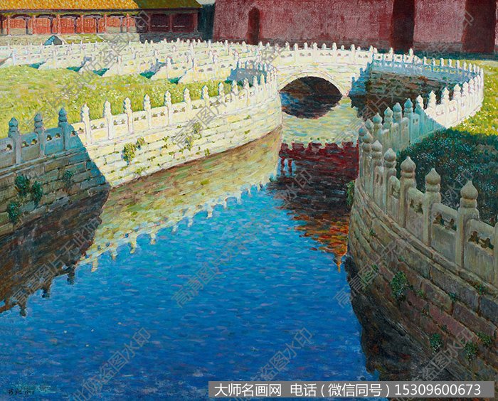 李凯风景油画作品《公园》高清大图下载