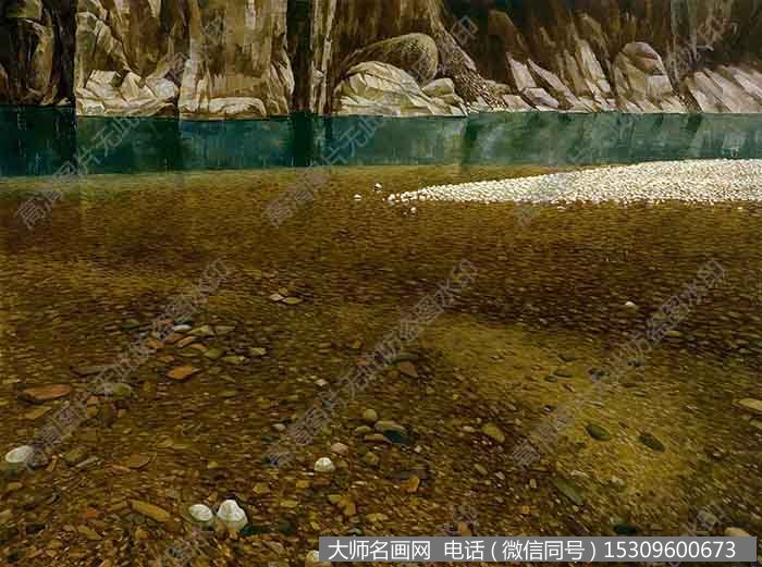 苏曼风景油画作品《没有涟漪之四》高清大图下载