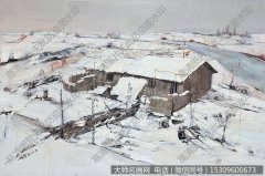 万克华风景油画作品《昨夜大雪》高清大图下载