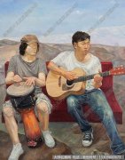 王健人物油画作品《时光》高清大图下载