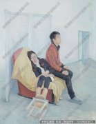 王凤兵人物油画作品《空想2》高清大图下载