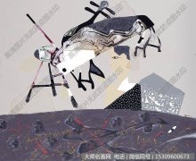 王磊抽象油画作品《幽幽乐》高清大图下载