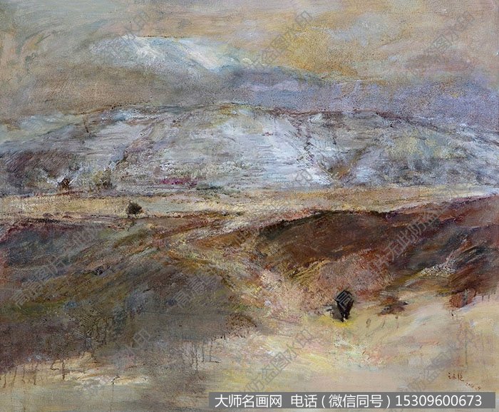 王文艳风景油画作品《山神》高清大图下载