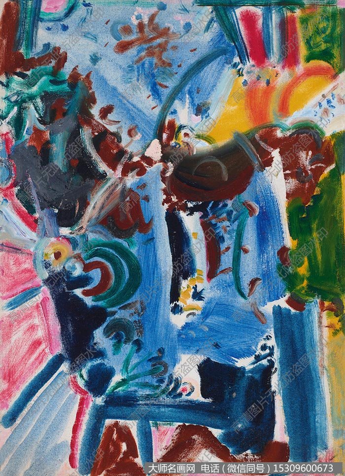 吴大羽抽象油画作品《 彩韵-59》高清大图下载