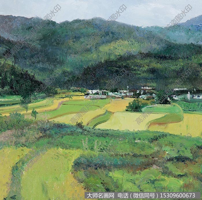 徐升风景油画作品《麦浪》高清大图下载