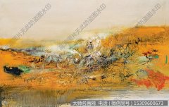 赵无极 抽象油画作品《1.5.70》高清大图下载